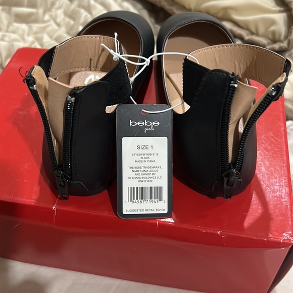 Bebe Girl Shoes; type of ballerina with white crystal ankle bracelet. - Picture 4 of 8